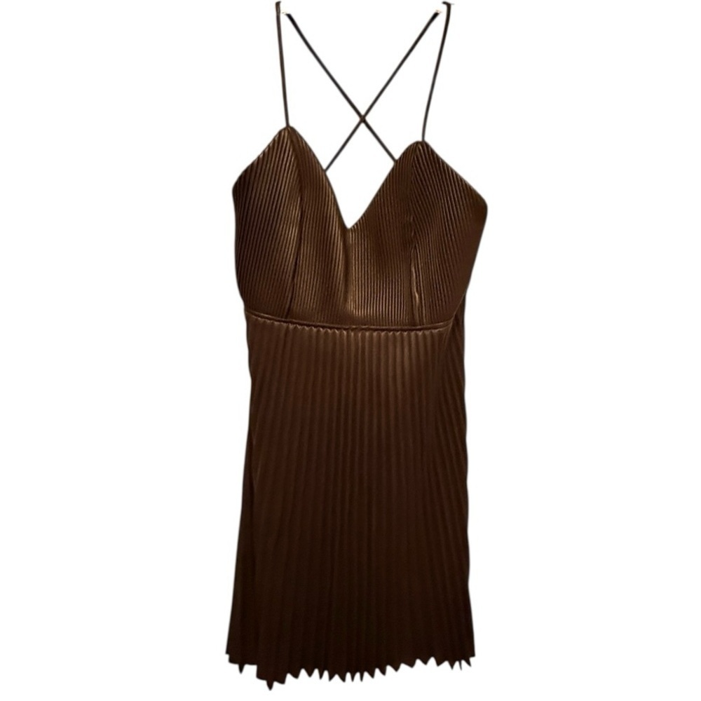 Banana Republic Brown Pleated Dress nwt